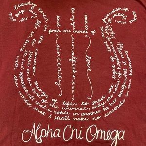 Super cute Alpha Chi Omega symphony shirt!♥️